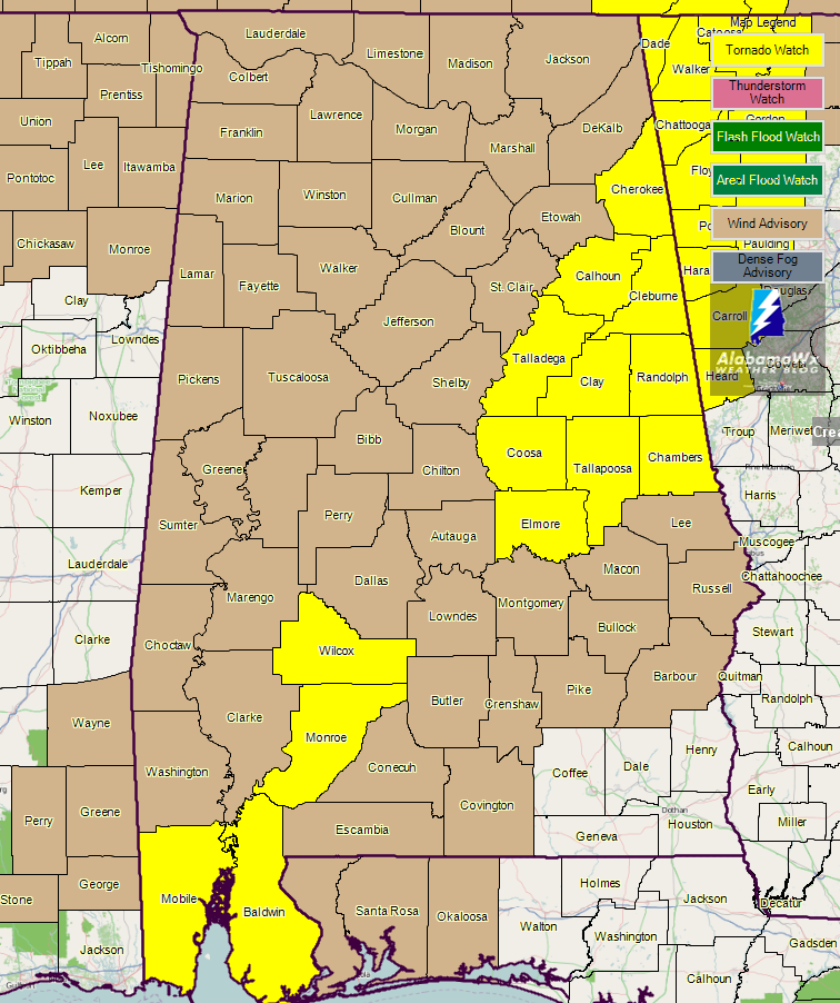 Tornado Watches Continue for Parts of Alabama : The ...
