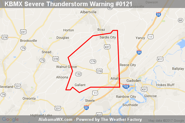 Severe Thunderstorm Warning Expired For Parts Of Etowah County