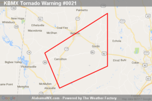 Tornado Warning Canceled For Parts Of Pickens County