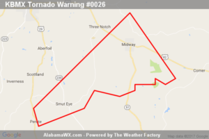 Tornado Warning Canceled For Parts Of Bullock County