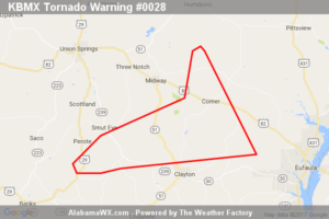Tornado Warning Expired For Parts Of Barbour And Bullock Counties