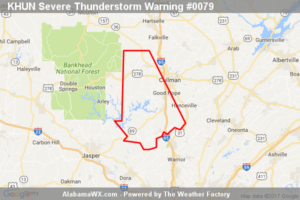 Severe Thunderstorm Warning Issued For Parts Of Cullman County Until 2:00PM
