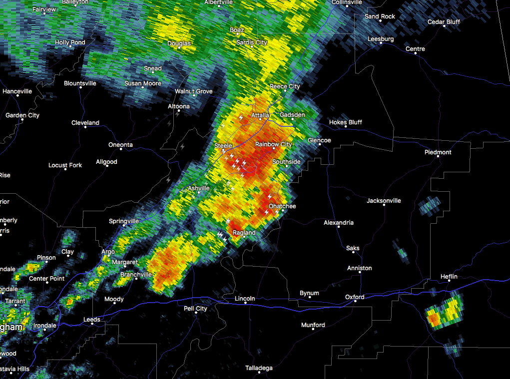 Strong Storm Affecting Calhoun & Etowah Counties The Alabama Weather Blog