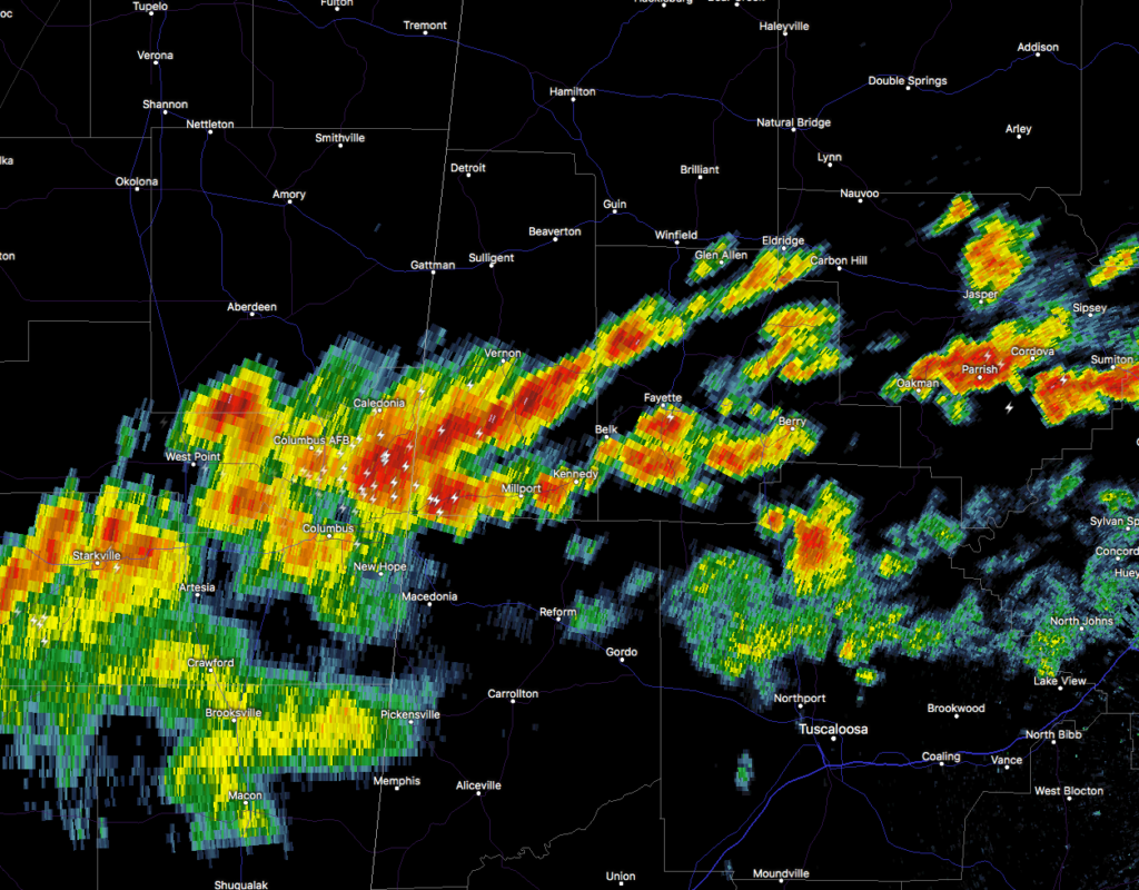 Strong Storms Affecting Lamar County The Alabama Weather Blog