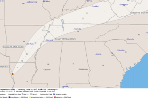 Cindy Downgraded to Tropical Depression