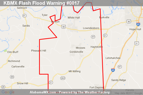 Flash Flood Warning Issued For Parts Of Lowndes County Until 10:30AM