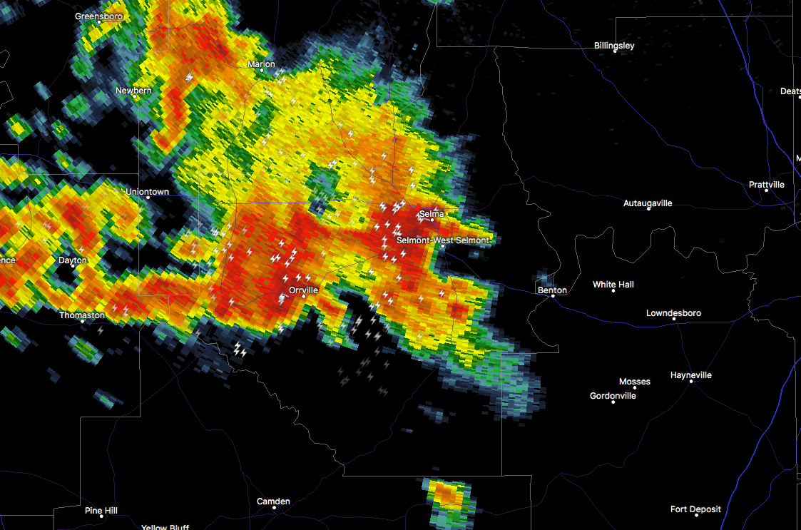 Strong Storms Affecting Dallas County The Alabama Weather Blog