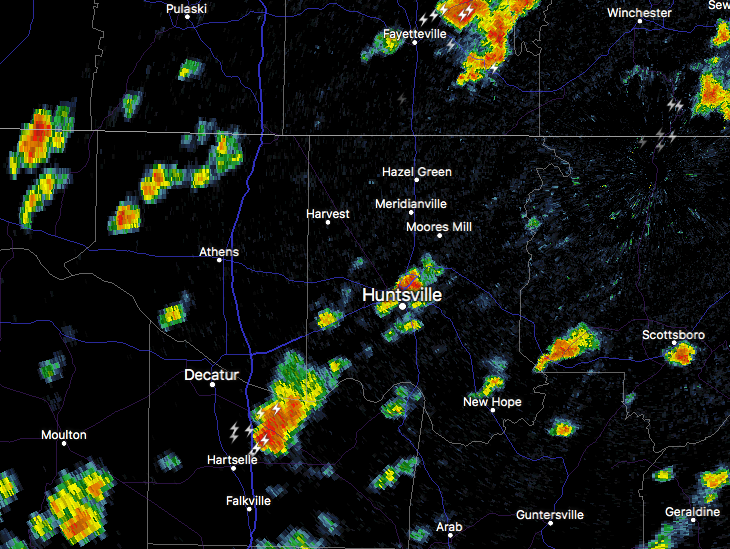 Strong Storms Impacting Parts Of Madison, Limestone, & Counties