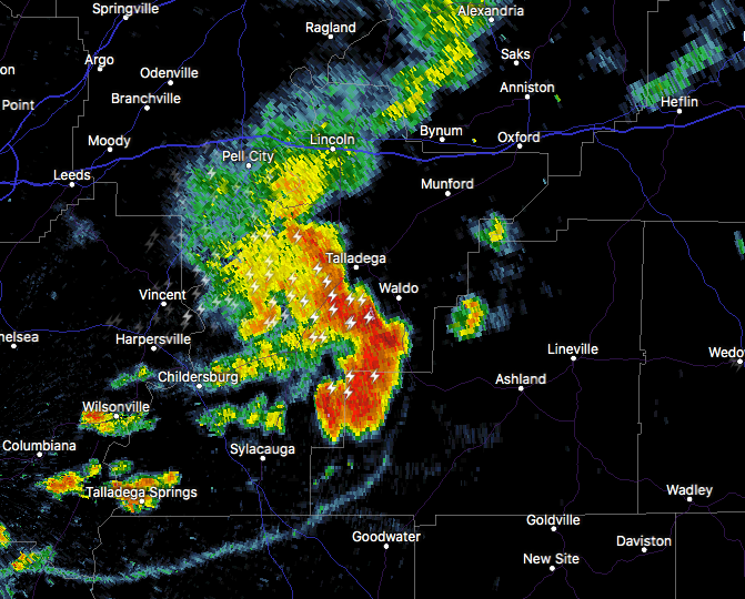 Strong Storms Now Moving Into Clay County The Alabama Weather Blog