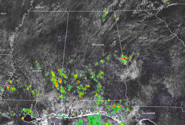 radar and satellite image