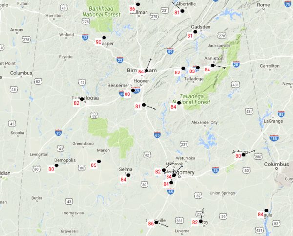 temperatures at 11am