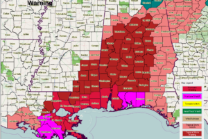 Tropical Storm Warning Issued for Parts of Central Alabama, Watch Expanded