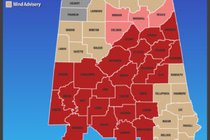 Latest Wind Related Watches, Warnings, & Advisories For North/Central Alabama