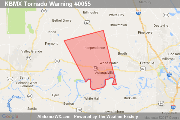 Tornado Warning Continues For Parts Of Autauga County Until 8:00PM