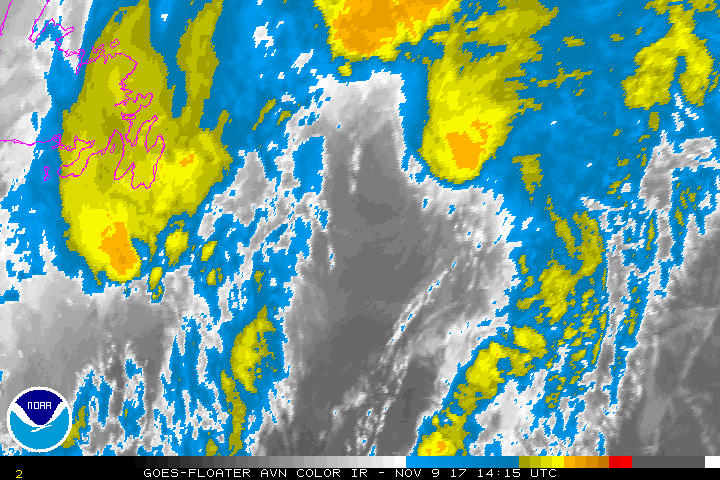 Rina Becomes Post-tropical Over The Cold North Atlantic