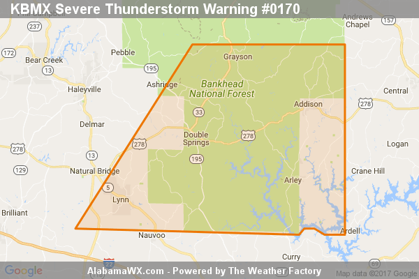 Severe Thunderstorm Warning Issued For Parts Of Winston County Until 6:15PM