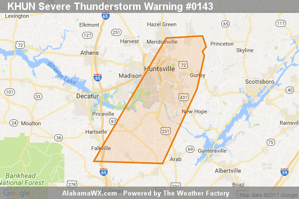 Severe Thunderstorm Warning Expired For Parts Of Madison, Marshall, And Morgan Counties