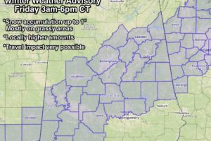Snow For Central Alabama Tomorrow