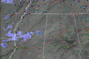Snow Flurries Possible Over West Central Alabama Through This Evening; No Impact Expected