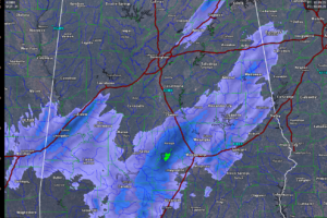 Moderate to Heavy Snow Approaching Montgomery, I-85 Corridor