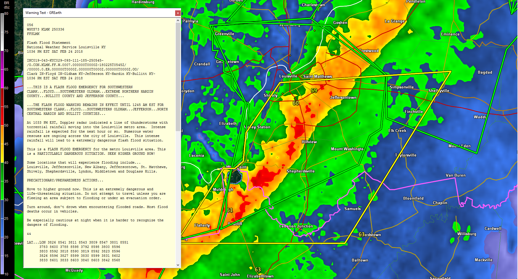 Flash Flood Emergency for the Louisville Metro : The Alabama Weather Blog