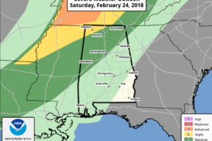 Severe Weather Risk Downgraded Slightly for Alabama