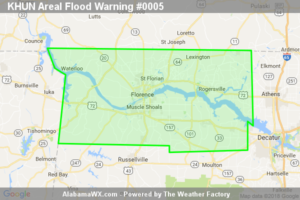 Areal Flood Warning Canceled For Parts Of Colbert, Lauderdale, Lawrence, And Limestone Counties