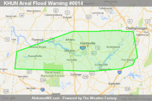 Areal Flood Warning Expired For Parts Of Colbert, Cullman, Dekalb, Franklin, Jackson, Lauderdale, Lawrence, Limestone, Madison, Marshall, Morgan, And Franklin (TN) Counties