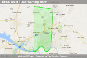 Areal Flood Warning Extended For Parts Of Madison County Until 6:45AM