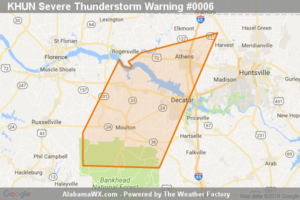Severe Thunderstorm Warning Canceled For Parts Of Lawrence, Limestone, And Morgan Counties