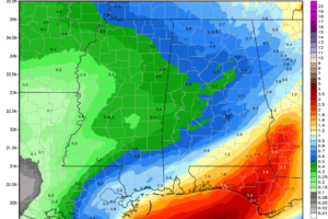 Still Wet but Drier for Monday and Tuesday