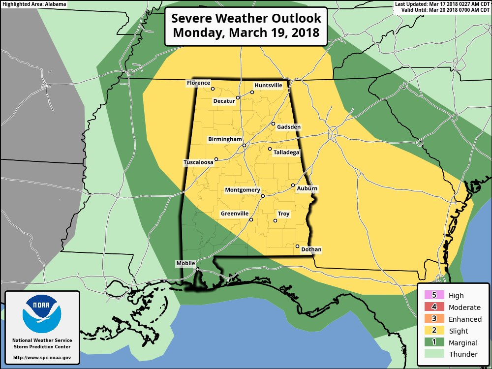 A Look At The Alabama Severe Weather Situation Sunday/Monday The