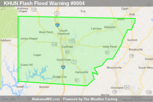 Flash Flood Warning Expired For Parts Of Cullman County