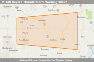 Severe Thunderstorm Warning Issued For Parts Of Jackson, Madison, Franklin (TN), And Lincoln (TN) Counties Until 7:45PM