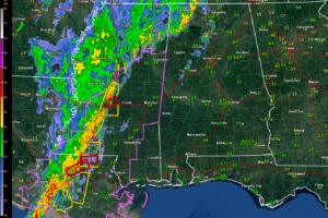 Quick Update at 8 a.m.: New Tornado Watch to the West, Line Intensifying over Mississippi as Expected
