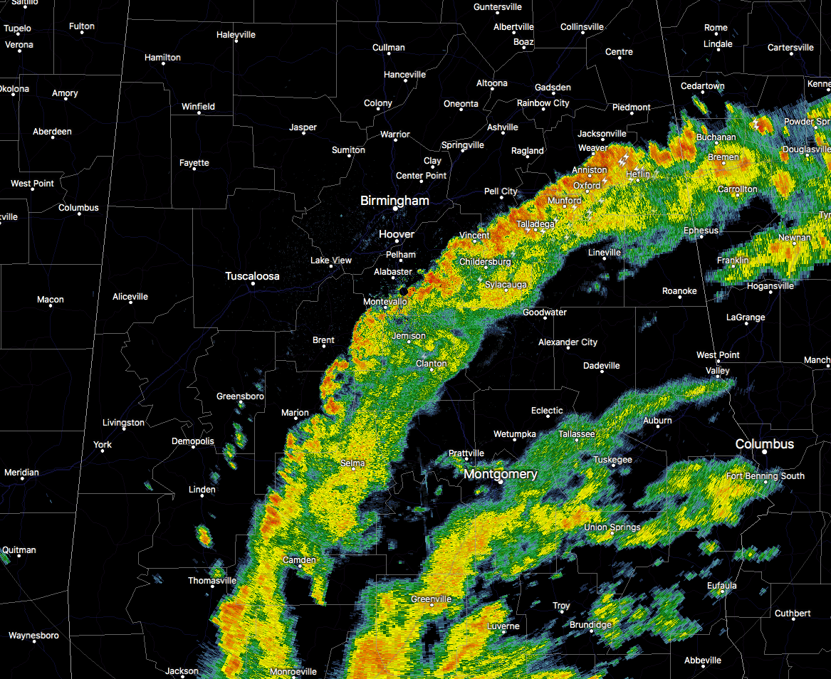 Feeder Band Moving Into Jefferson County Very Soon The Alabama