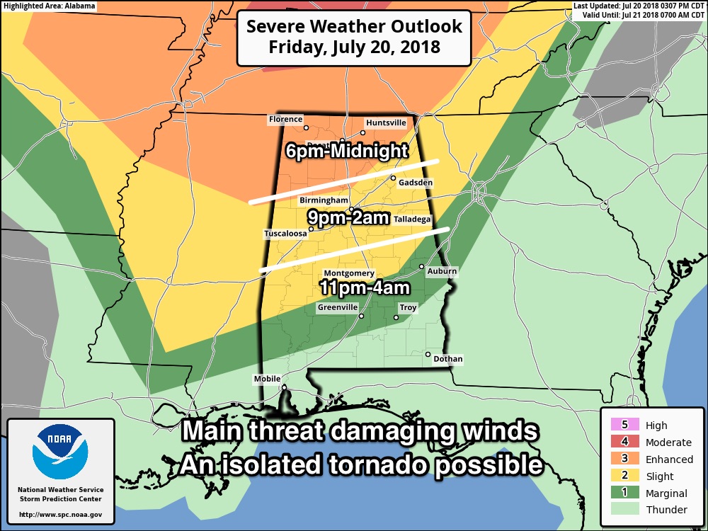 Severe Storms Possible Tonight/Tomorrow The Alabama Weather Blog