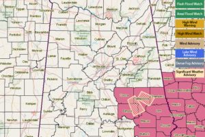 NWS Birmingham Removes A Few More Counties From The Severe T-Storm Watch