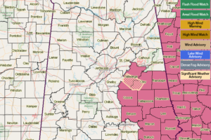 NWS Birmingham Drops A Few Counties From Severe Thunderstorm Watch