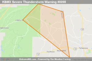 The Severe Thunderstorm Warning For Northeastern Cleburne County Will Expire At 5:00 PM CDT
