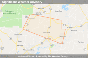 Significant Weather Advisory For Northeastern Tallapoosa And Southeastern Clay Counties Until 5:00 PM CDT