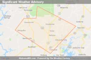 Significant Weather Advisory For Northwestern Tallapoosa,  Northeastern Coosa And Southwestern Clay Counties Until 10:45 PM CDT