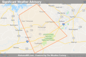 Significant Weather Advisory For Southwestern Lee, Northeastern Macon And Southeastern Tallapoosa Counties Until 12:15 AM CDT