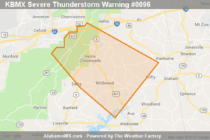 A Severe Thunderstorm Warning Remains In Effect Until 4:45 PM CDT For Northwestern Randolph And South Central Cleburne Counties