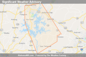 Significant Weather Advisory For Northeastern Elmore And Central Tallapoosa Counties Until 10:45 PM CDT