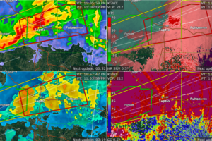 Rain Wrapped Tornado Passing Just North of Tupelo Now