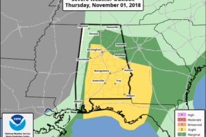 SPC Increases Slight Risk For Severe Storms For Today