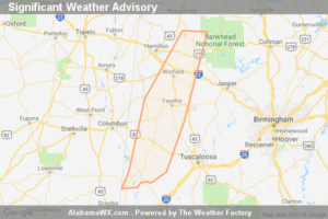 Significant Weather Advisory For West Central Tuscaloosa, Eastern Marion, Pickens, Western Winston, Fayette And Southeastern Lamar Counties Until 7:15 AM CDT
