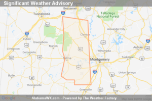 Significant Weather Advisory For Autauga, Chilton, Southwestern Shelby, Northeastern Perry, Eastern Bibb, Lowndes And Eastern Dallas Counties Until 10:15 AM CDT