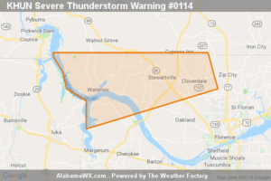 Severe Thunderstorm Warning Issued For Parts Of Colbert And Lauderdale Counties Until 11:30PM